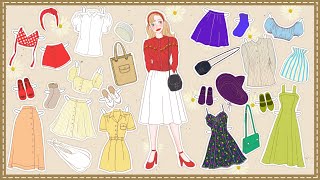 💗영화에 나오는 사랑스러운 빈티지 옷입히기💗 / 신기한 스톱모션 / VINTAGE OUTFITS /1940's FASHION LOOKBOOK / Stop Motion