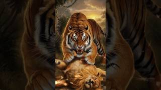 Lion vs Tiger: Which hybrid animal would win in a fight?#animals #lion #tiger #youtubeshorts