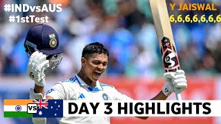 India vs Australia 1st Test Day 2 Highlights 2024 | IND vs AUS 1st Test Day 2 Highlights 2024