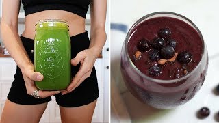 What I Eat + Raw Vegan Chocolate Blueberry Smoothie