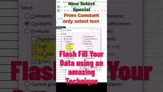 Flash Fill  Data Using Amazing Technique 😊😉😎#viral #shorts #excel #tips #exceltech #trending #tricks