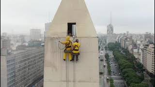 Comenzaron las tareas de mantenimiento en el Obelisco. Parte 5.