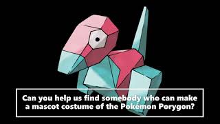 New Pokemon Mascot Costume Ideas Porygon (Pokemon Red and Blue)