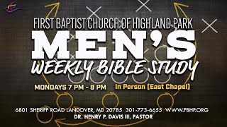 Men's Monday Night Bible Study - Monday, October 7, 2024 - 7:00pm