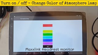 How to turn on & change color of Atmosphere lamp in Maxxlink ML8022 Headrest Monitor