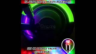 SET 4x Capace Valva cu LED RGB, senzor de lumina si miscare - Oricare.ro