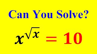 A Nice Algebra Equation | Math Olympiad Problem