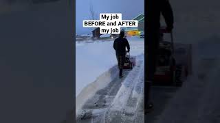 My job  before and after my job! #snowstorm  #winter  #alaska