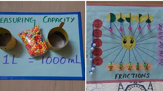 maths teaching aids for primary school/teaching aid for measuring capacity/teaching aid for fraction