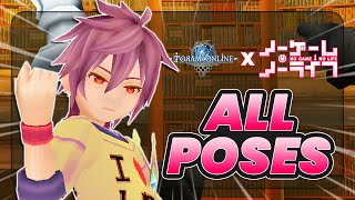 ALL POSES Showcase from No Game No Life Collaboration Event - Toram Online