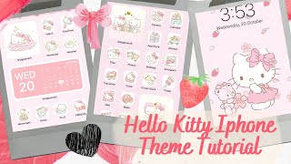 Hello Kitty iPhone Theme Tutorial // كيفية تغيير ثيم الايفون لسانريو