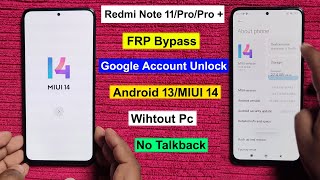 Redmi Note 11 Series All Devices FRP Unlock | Gmail Lock/Google Lock Remove Redmi note 11/Pro/Pro +