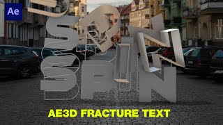 [Element 3D-19] E3D Fracture Text Animation After Effect tutorial ㅣ 엘리먼트 3D 에프터이펙트 튜토리얼