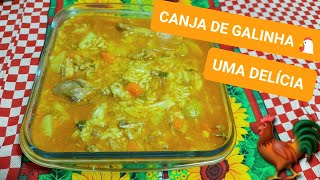 canja de pertences  de galinha com legumes