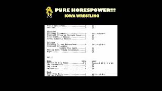 🦅🦅🦅 Iowa Wrestling D1 WEIGHT LIFTING PROGRAM Pt. 9 #shorts #ufc #iowa #wrestling #mma #d1 #lifting