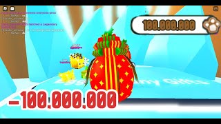 I spent 100,000,000 gingerbreads in Pet Simulator X on the Egg of Many Gifts (Roblox)