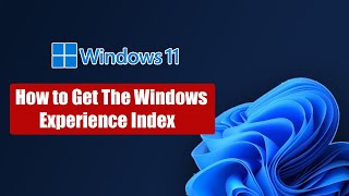 How to Get The Windows Experience Index On Windows 11