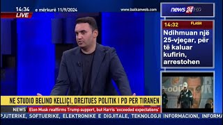 Belind Këlliçi — Në studion e News24 me moderatoren Ola Bruko