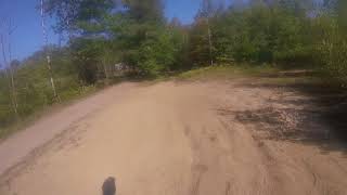 Ripping along side the railroad bed in Buckfeild.