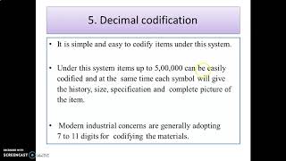 CODIFICATION APPROACH