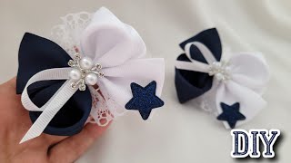 ШКОЛЬНЫЕ звёздные💫БАНТИКИ ✨️✨️✨️ DIY HAIR BOWS