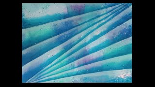 Plastic Wrap Abstract Painting with Acrylic Paint Demo