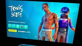 LEAKED IMAGE OF TRAVIS SCOTT IN THE ITEM SHOP FORTNITE STORE! When is Travis scott date november?