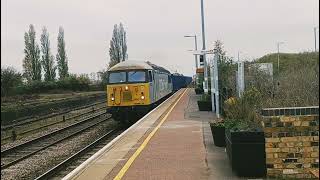 56103 heading through Whittlesea to King's Lynn in Norfolk from Chaddesden Sidings near Derby.