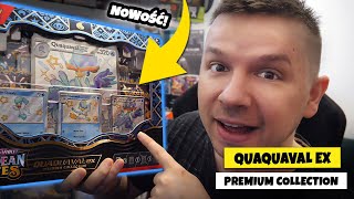 Zaskoczył Quaquaval ex🦆Shiny pokemon ✨Pokemon TCG: Paldean Fates Premium Collection Box Quaquaval ex