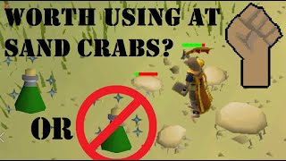 Testing Divine Super Combat Potions at Sand Crabs with 60 Attack - OSRS