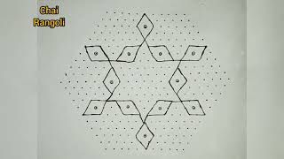 21*11 middle dot's rangoli|chukki rangoli|kolam rangoli|big rangoli|ಚುಕ್ಕಿ ರಂಗೋಲಿ|