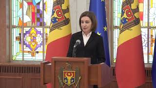 Briefing de presă susținut de Președintele Republicii Moldova, Maia Sandu   22 februarie 2022