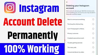 Instagram Account Delete kaise kare | how to delete instagram account