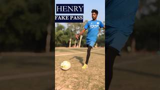 HENRY FAKE PASS TUTORIAL ⚽️🔥 #shorts #football #thierryhenry  #tutorial #arsenal