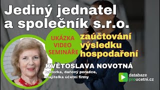 Jednatel a společník v jednočlenném sro zaúčtování výsledku hospodaření, školení - účetní