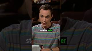 Sheldon - Standard order | TBBT S01E7 2024 #shorts