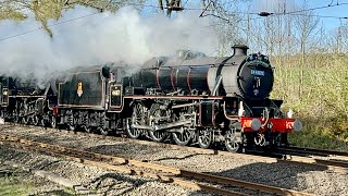 The Great Britain XVI - 44871 & 45407 power through Worcestershire - 14/4/24