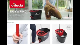 Vileda EasyWring Microfibre Spin Mop & Bucket Floor Cleaning System