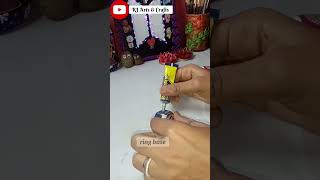 Easy fabric ring making 😍✨#shorts #youtubeshorts #fabricjewellery #handmade