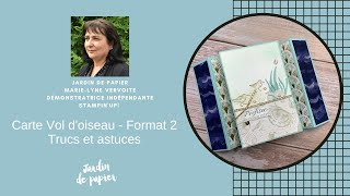 Carte Vol d'oiseau - Format 2 #jardindepapier #stampinup #funfoldcard #cardmaking #carterie