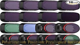 Freewell Mega ND, ND/PL, CPL, UV, Light Pollution Filters 16Pack Compatible with Mini 3 Pro/Mini 3