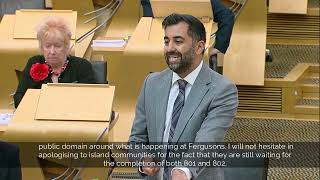 Graham Simpson MSP asks First Minister about the ferries scandal