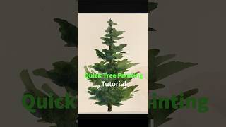 Wet on Dry (paper) Watercolor Technique for Painting Evergreen Trees #shorts #watercolortutorial