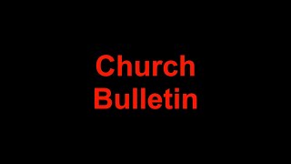 Vegas Vic - Church Bulletin