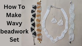 How To Make Wavy Beadwork Set | آموزش ساخت ست موجی با منجوق