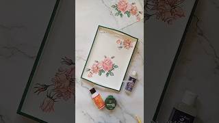 Easy Decoupage Idea| Decoupage Tray | Diy crafts #shorts #artwork #decoupage