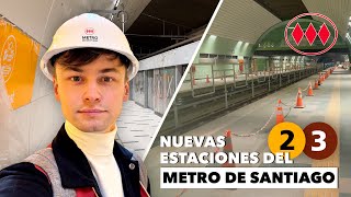 Así lucen las nuevas estaciones del Metro de Santiago que están a punto de inaugurarse