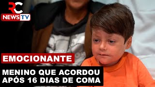 Menino que causou comoção ao acordar após 16 dias em coma conta qual foi sua primeira pergunta