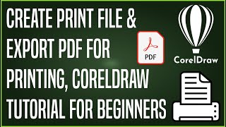 Create Print file & export PDF for Printing, Coreldraw Tutorial for Beginners  by @learnwithdaya