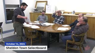 Sheldon Selectboard Meeting | 10/14/2024